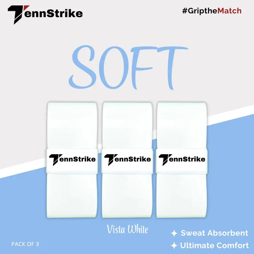 [CG-Soft Vista White-VW-3u] Soft Overgrip Pack of 3 (Vista White)